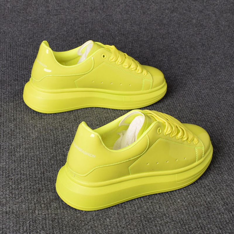 Casual Sneakers Men - 2025 Lacquered White Casual Shoes for