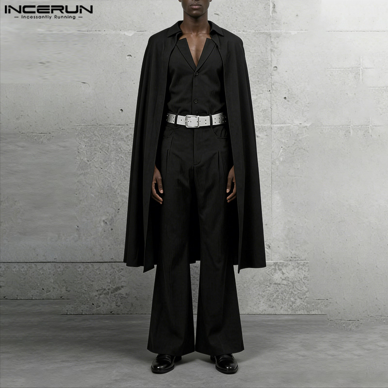 Mens Fashion Style - INCERUN Men Sets Solid Color Lapel