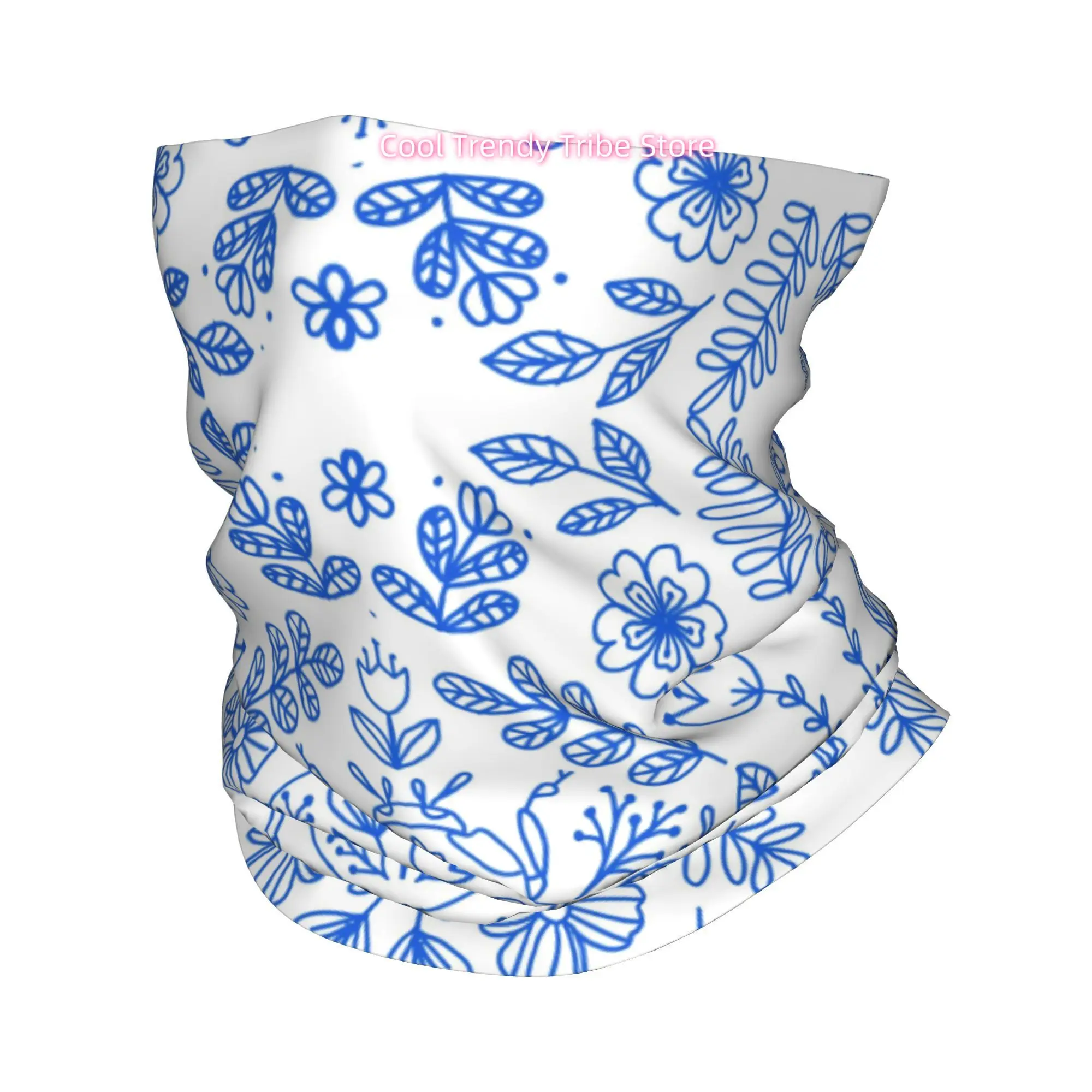 Men Fashion Hair Style - Blue Line Retro Scarab Flower Line