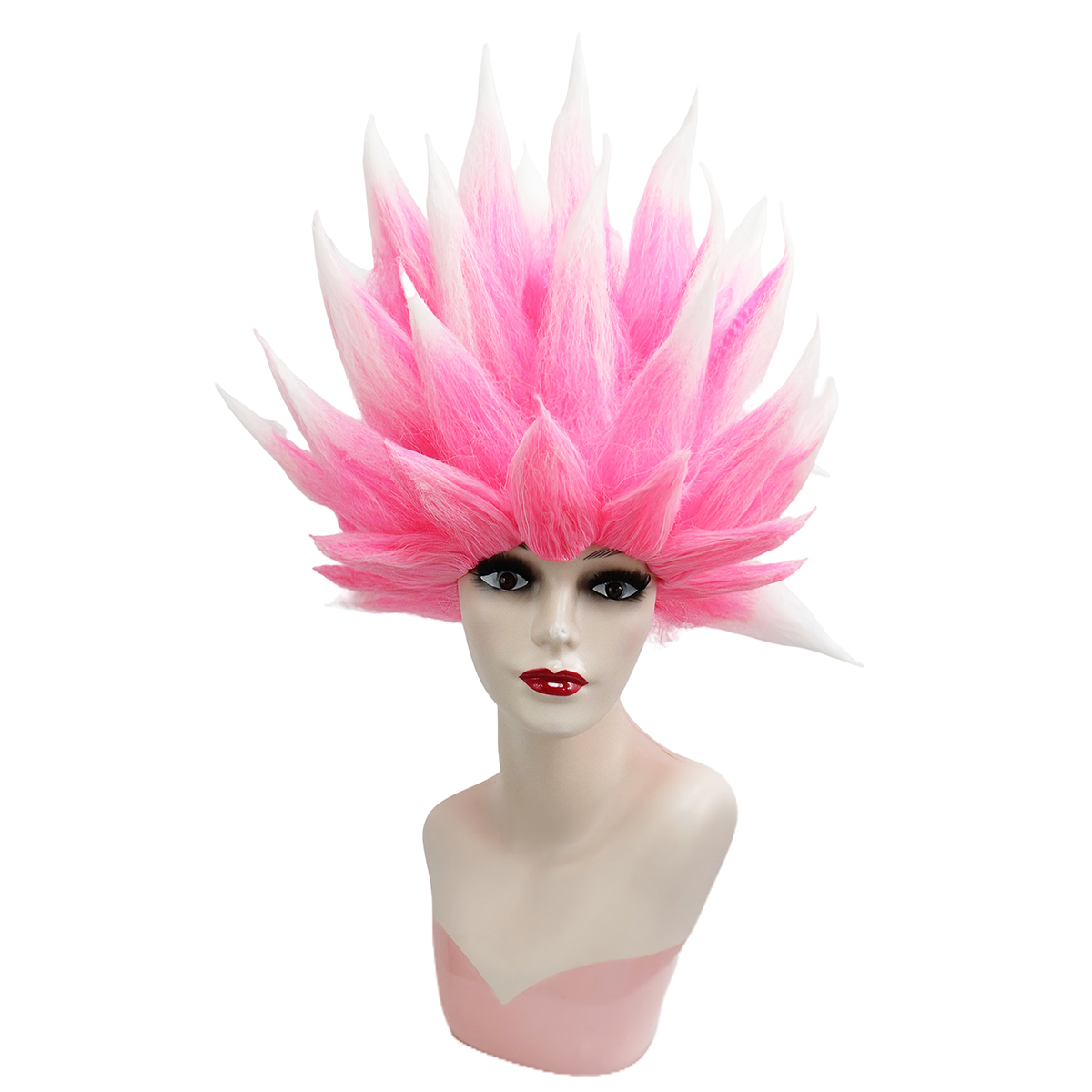 Men Fashion Hair Style - Anxin Brand Synthetic Fiber Wig: Pink