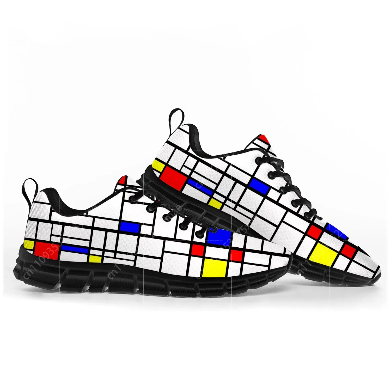 Men'S Fashion Aesthetics - Mondrian Abstract Art Aesthetic Sports Shoes