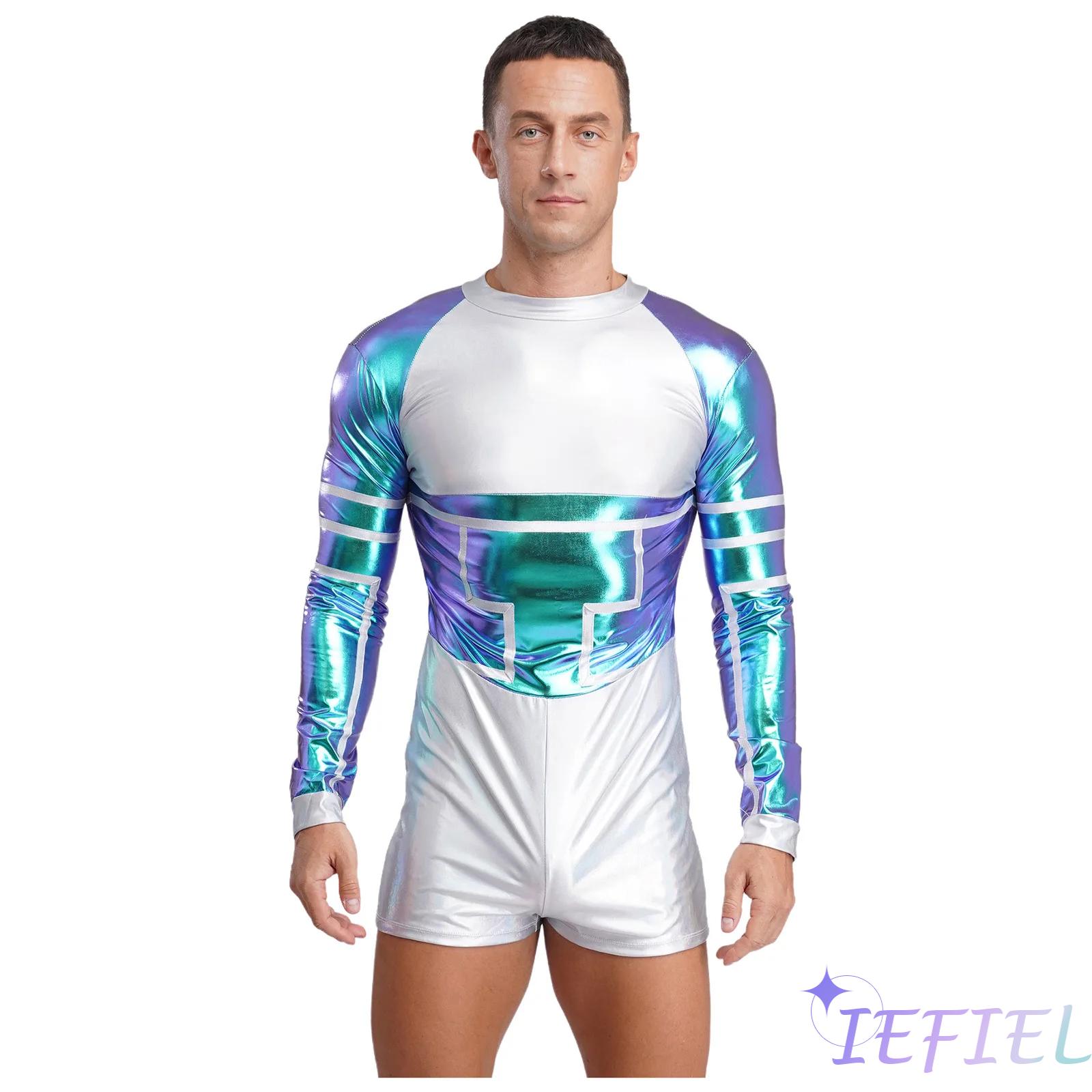 Mens Fashion Jumpsuit - Mens Halloween Carnival Alien Astronaut Cosplay