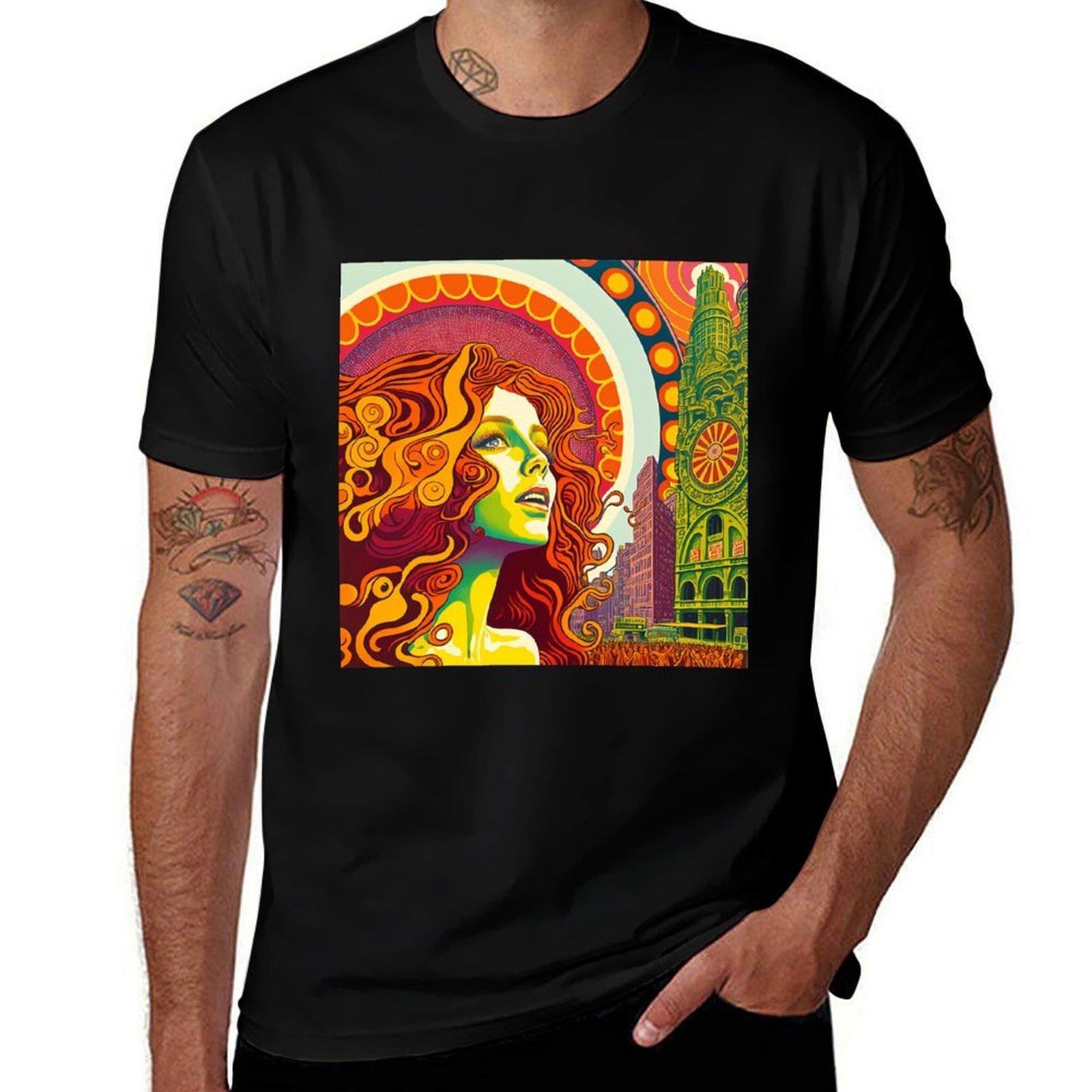 Men'S Fashion Nyc - 1970's Retro NYC, T-Shirt Street Fashion