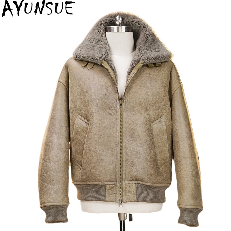 Mens Fashion Winter 2025 - AYUNSUE High-end Natural Fur Coat Men