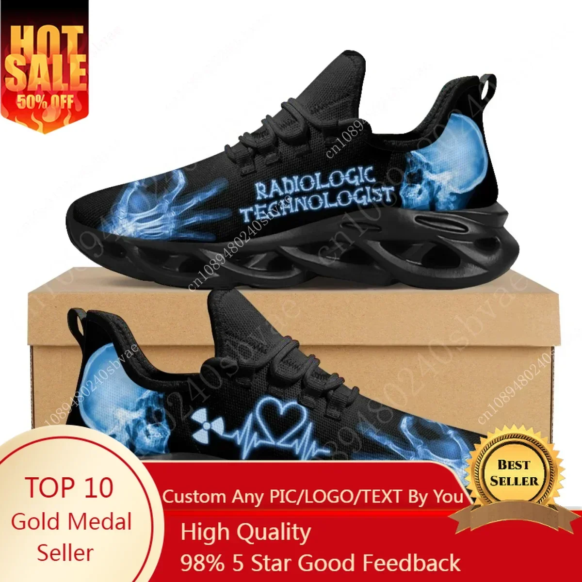 Casual Sneakers Men - Radiologic Technologist Sneakers Men Wome Skeleton