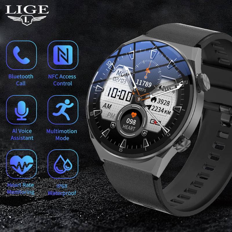 Men'S Fashion Week 2026 - LIGE NFC 2026 New Smart Watch
