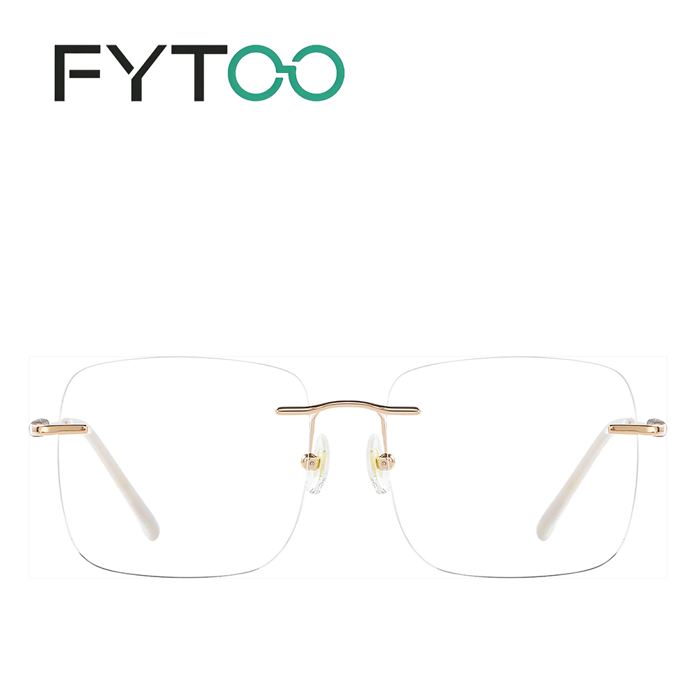 Men'S Fashion Non Prescription Glasses - FYTOO Unisex Rose Gold Anti Blue