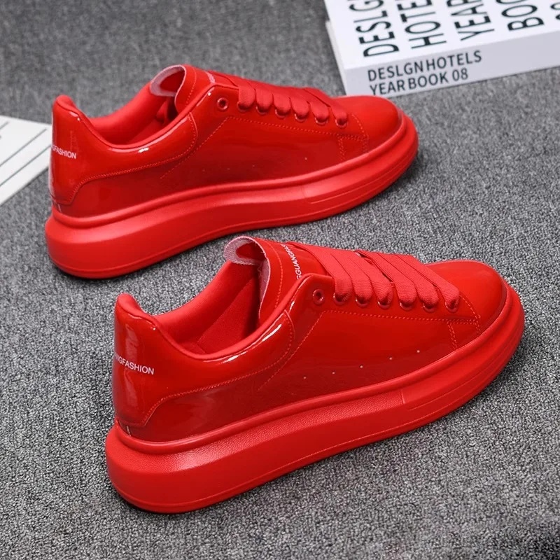 2025 Lacquered White Casual Sh - đánh giá và giá Casual Sneakers Men