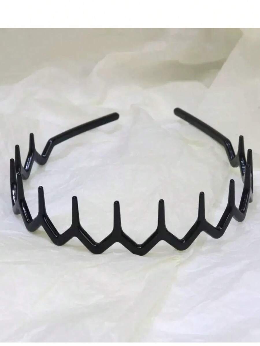 4pcs Black Wavy Toothed Headba - đánh giá và giá Men Fashion Hair Style