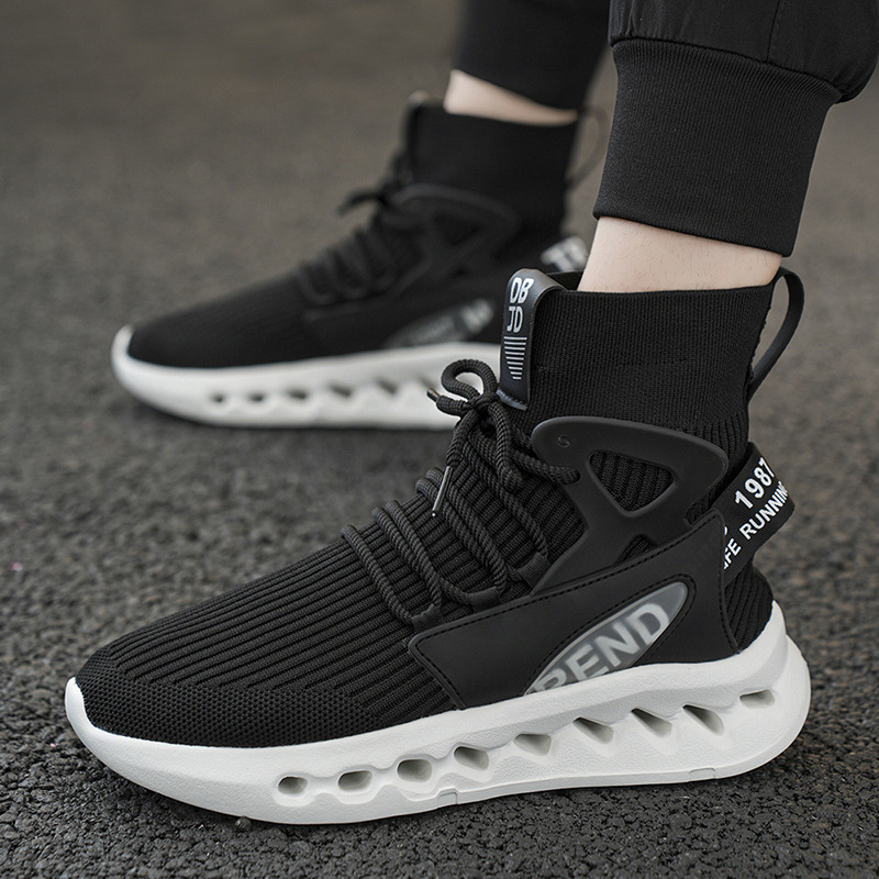 Trendy Men High Top Sock Shoes - đánh giá và giá Men'S Fashion Running Shoes