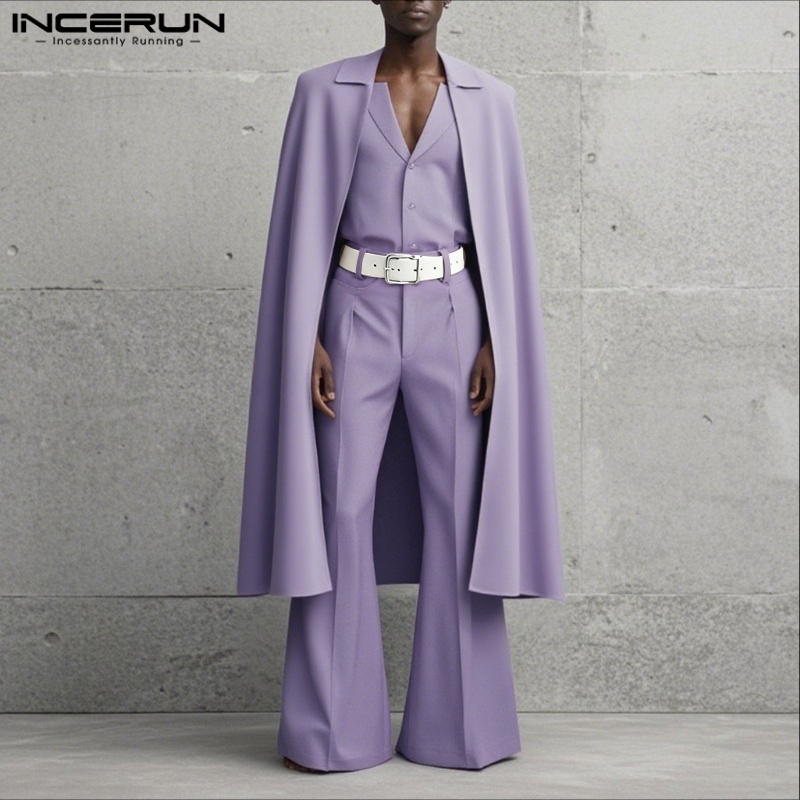 INCERUN Men Sets Solid Color L - đánh giá và giá Mens Fashion Style