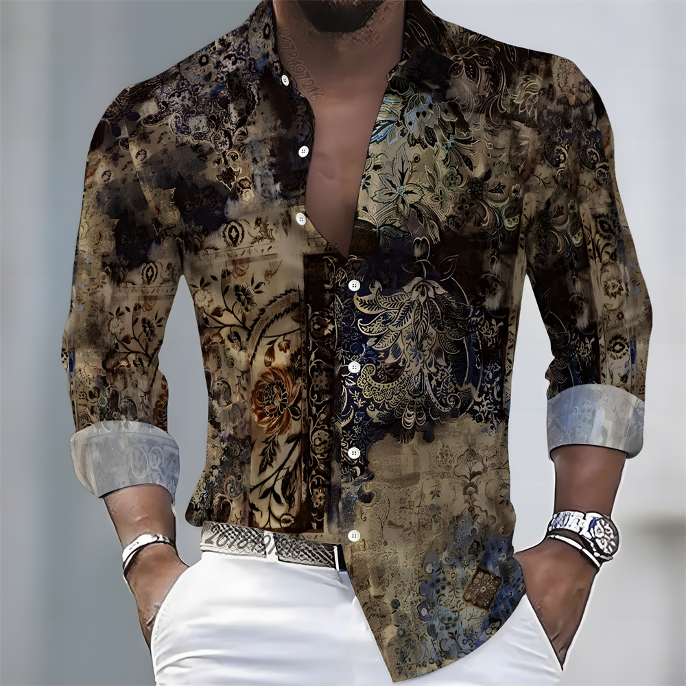 Men's light luxury style print - đánh giá và giá Mens Fashion Summer