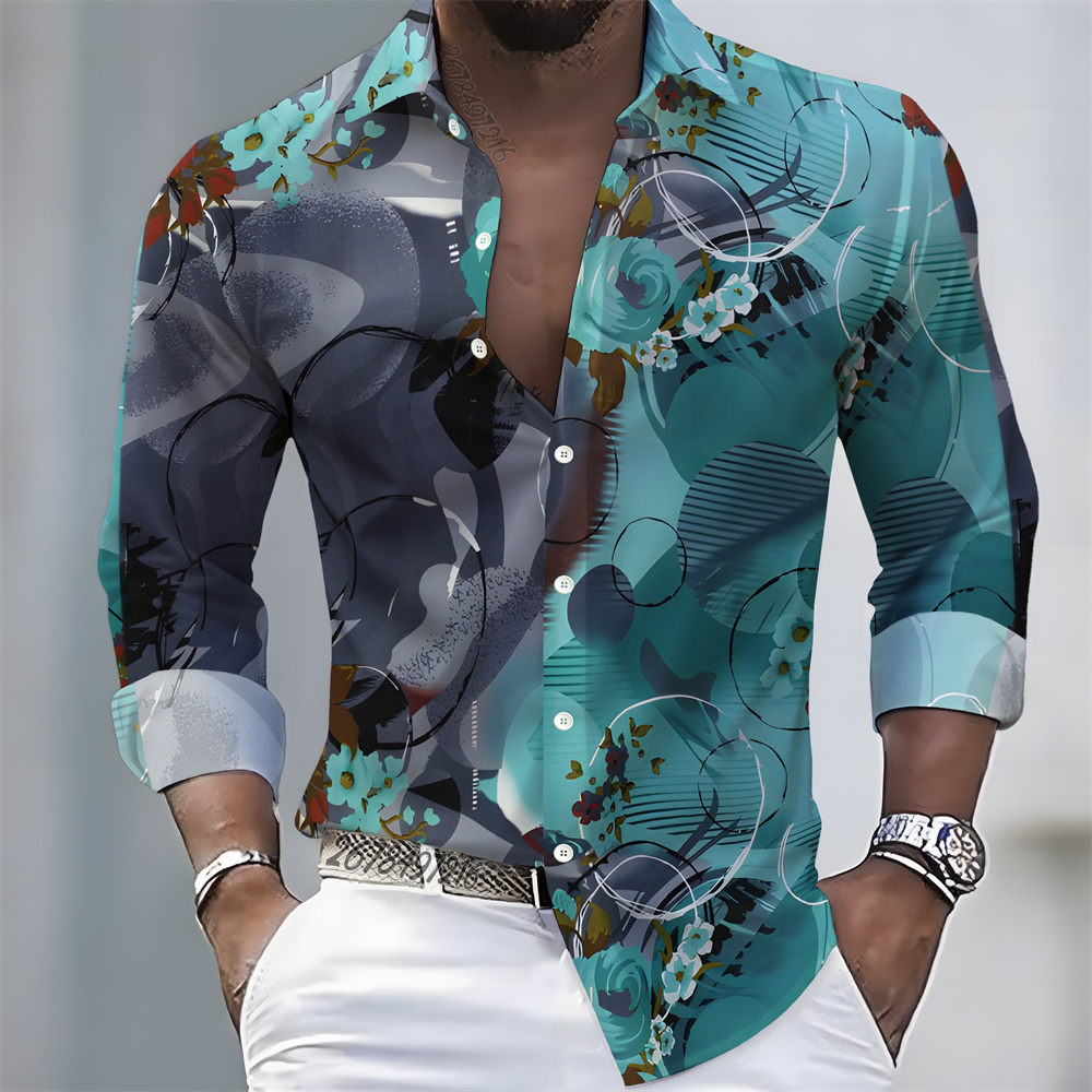 Men's light luxury style print - đánh giá và giá Mens Fashion Summer
