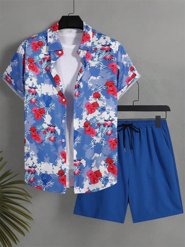 Men's Short-sleeved Shirt Set  - đánh giá và giá Mens Fashion Style
