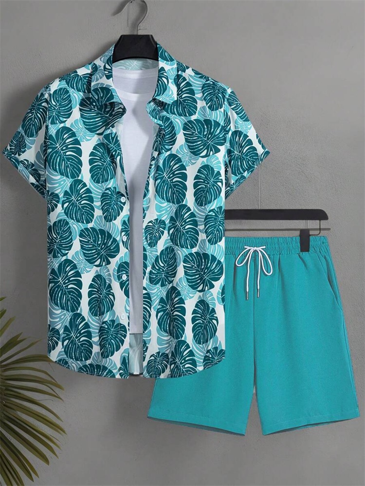 Men's Short-sleeved Shirt Set  - đánh giá và giá Mens Fashion Style