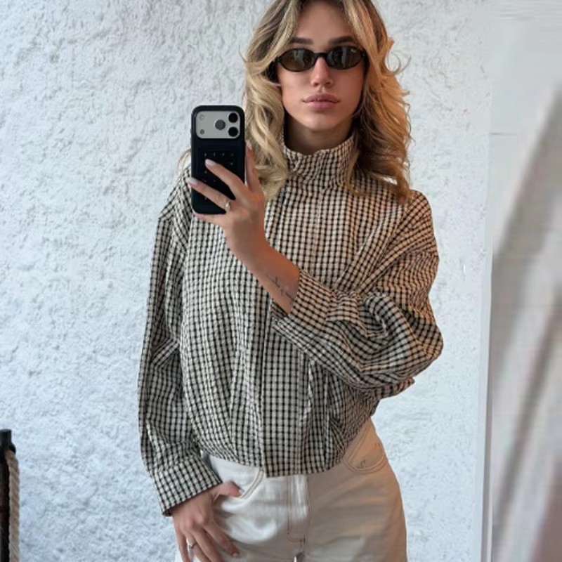 Plaid Bomber Jacket Women Demi - đánh giá và giá Varsity Jacket Letterman