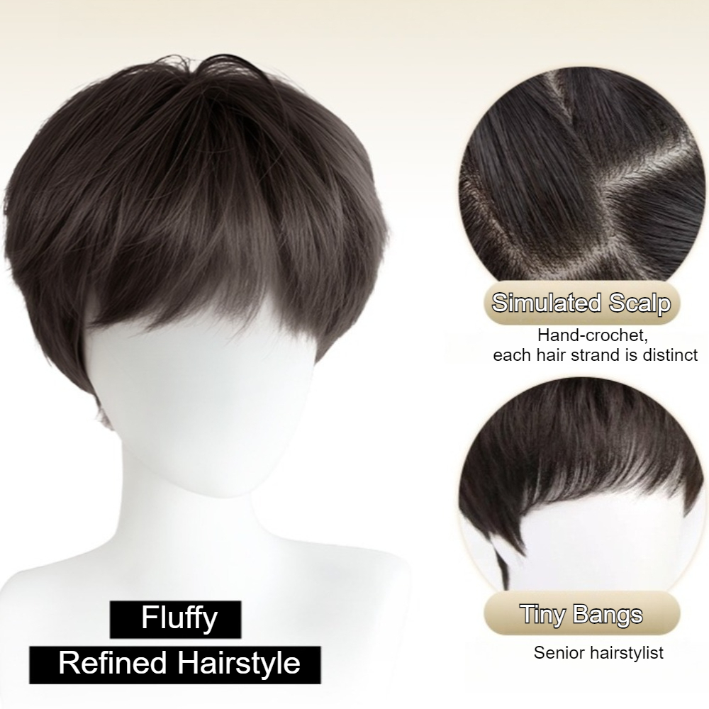 Fashion Synthetic Straight Hai - đánh giá và giá Men Fashion Hair Style