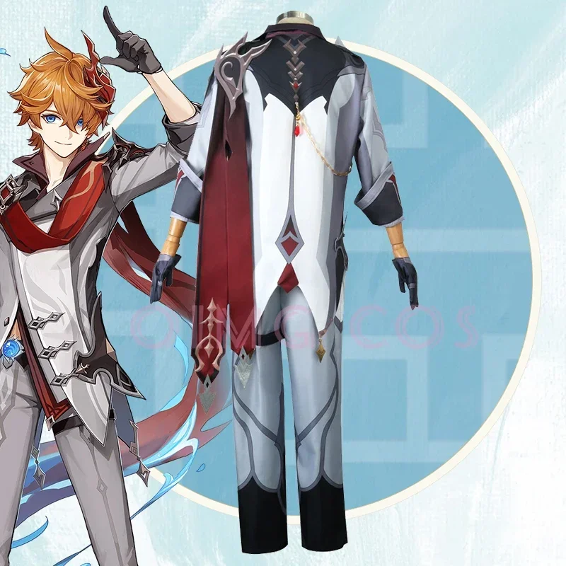 Genshin Impact Tartaglia Cospl - đánh giá và giá Mens Fashion Jumpsuit