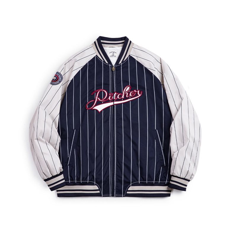 Maden American Retro Striped B - đánh giá và giá Varsity Jacket Letterman