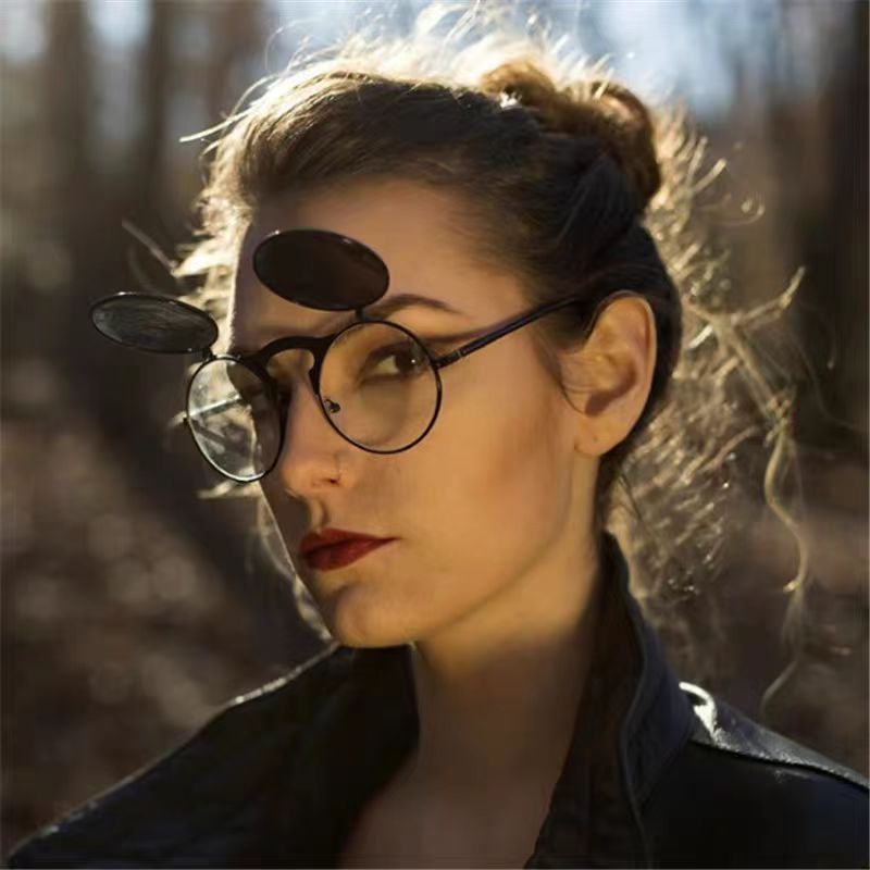 Retro Steampunk Red Round Sung - đánh giá và giá Men'S Fashion Round Glasses