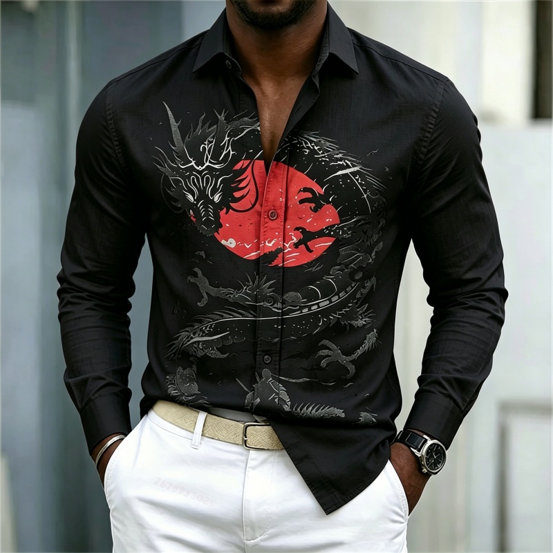 2026 New Men's Shirt White Bla - đánh giá và giá Mens Fashion Style