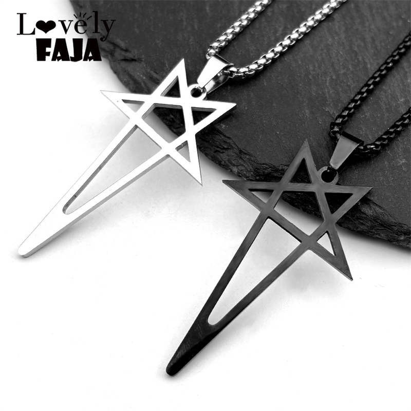 Gothic Punk Pentagram Pendant  - đánh giá và giá Men'S Fashion Box