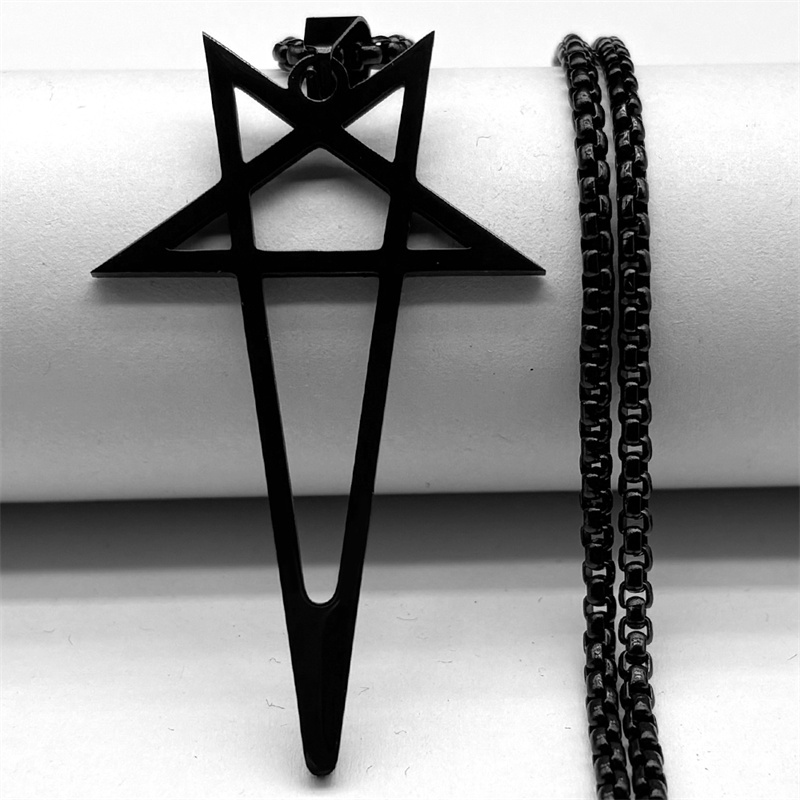 Gothic Punk Pentagram Pendant  - đánh giá và giá Men'S Fashion Box
