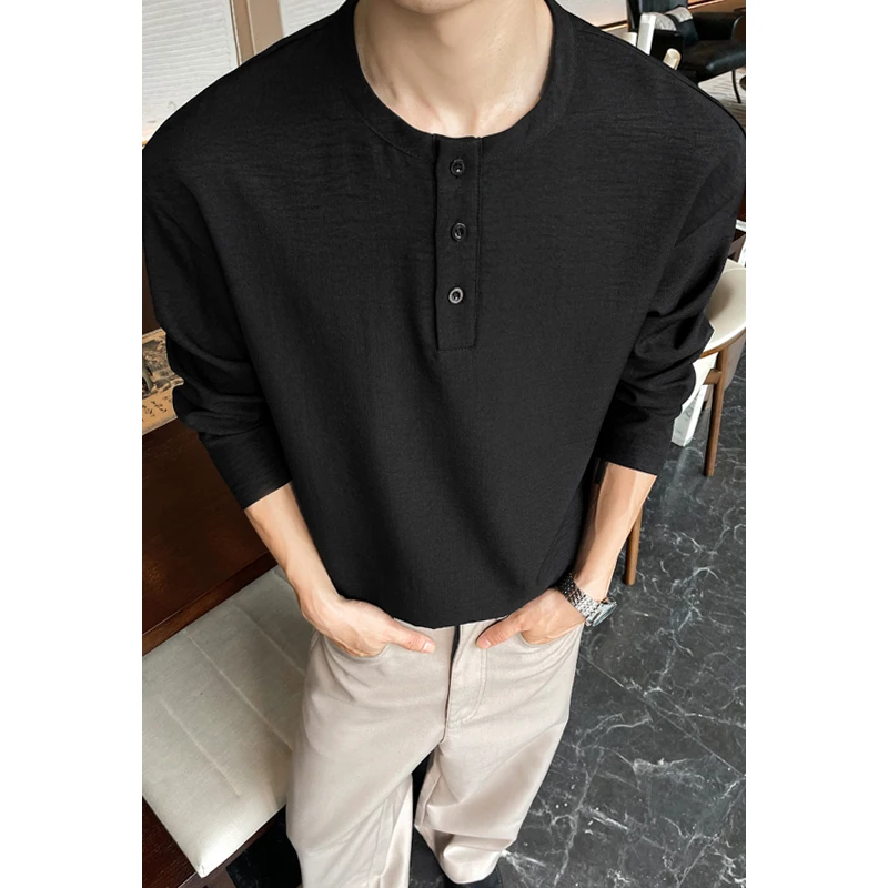 Mens Casual Faux Linen Henley  - đánh giá và giá Mens Fashion Summer