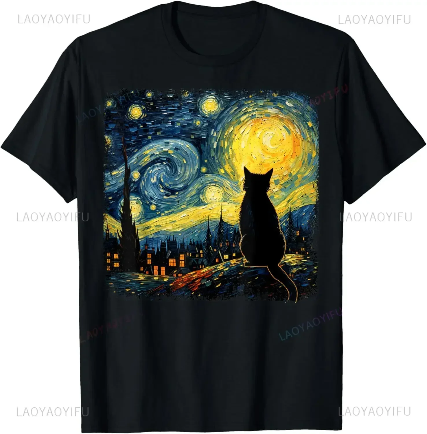 Cat Starry Night Van Gogh Cat  - đánh giá và giá Men'S Fashion Aesthetics