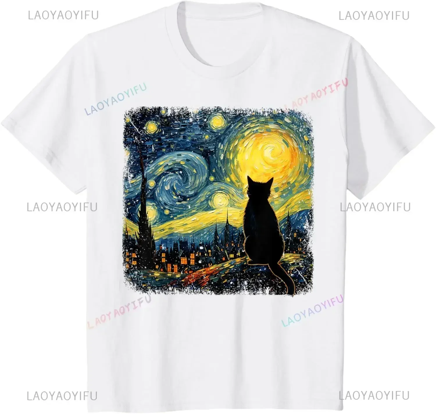 Cat Starry Night Van Gogh Cat  - đánh giá và giá Men'S Fashion Aesthetics