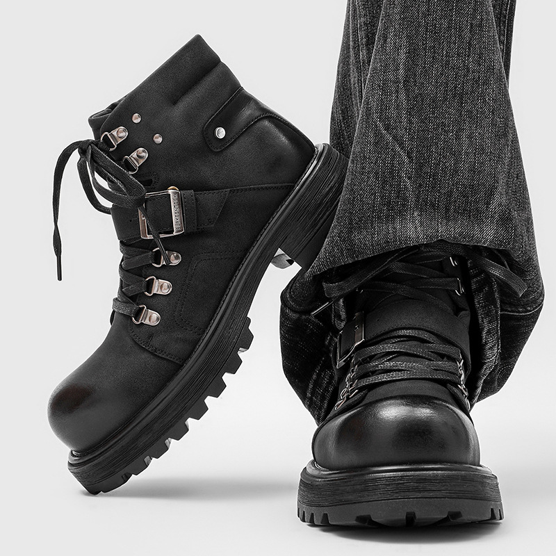 Brand Men Leather Boots Motorc - đánh giá và giá Men'S Fashion Brand