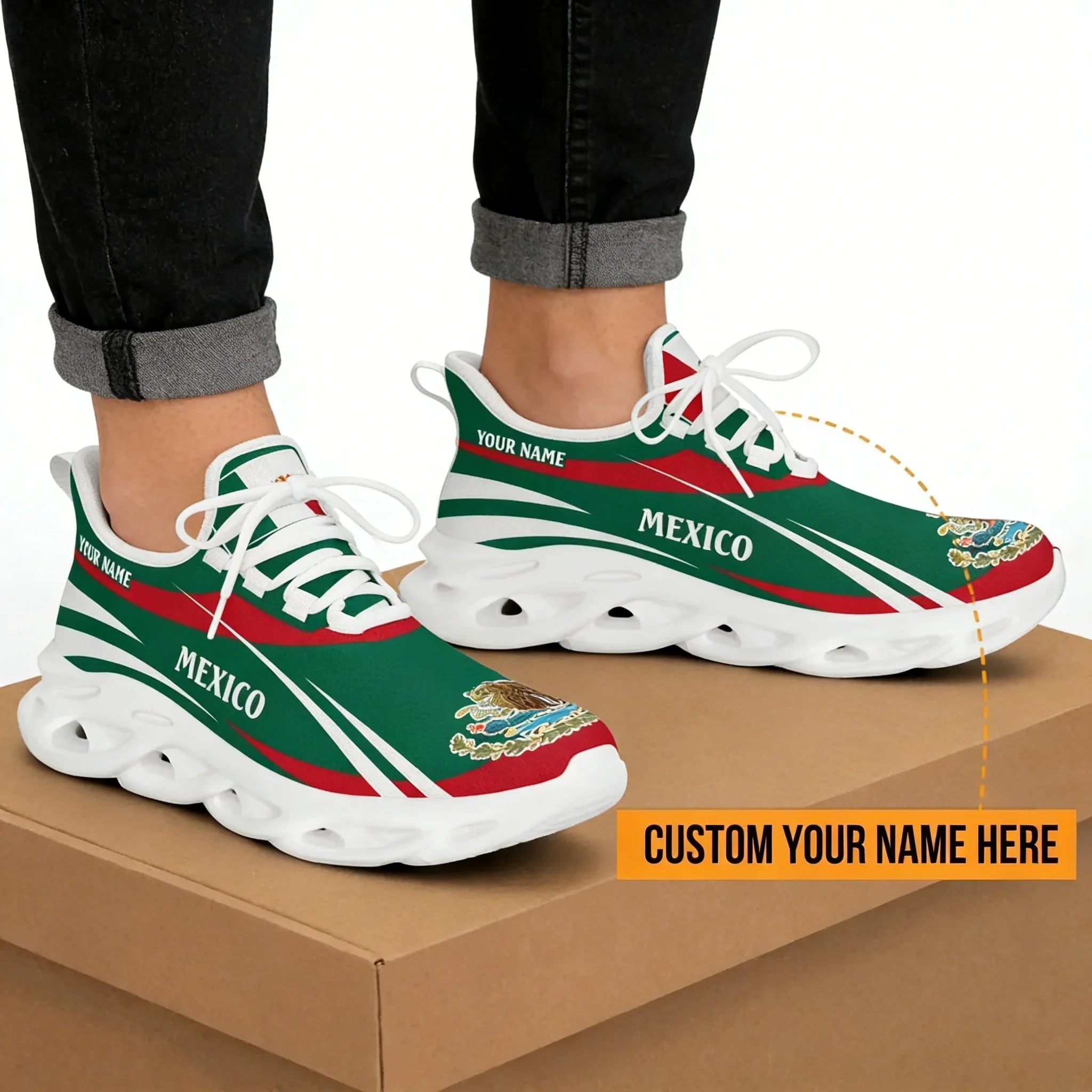 Mexico Flag Men's Sneakers - N - đánh giá và giá Men'S Fashion Running Shoes
