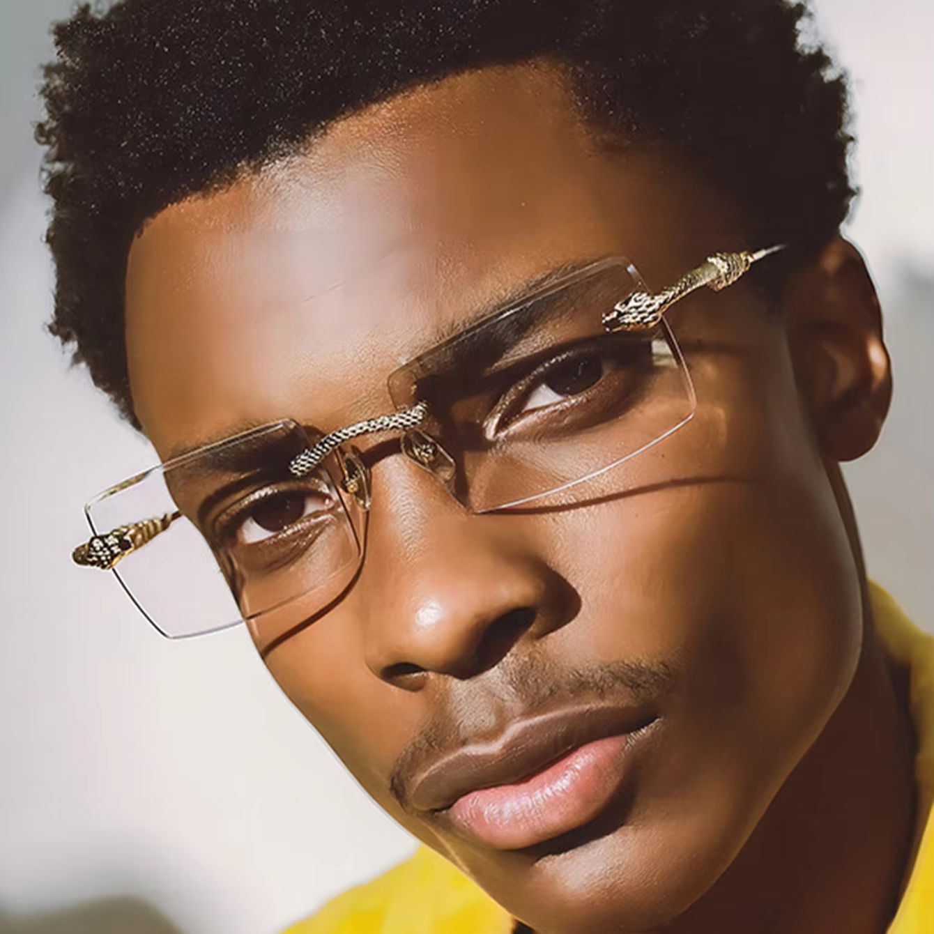 1 Pair of Men's Metal Rectangu - đánh giá và giá Men'S Fashion Non Prescription Glasses