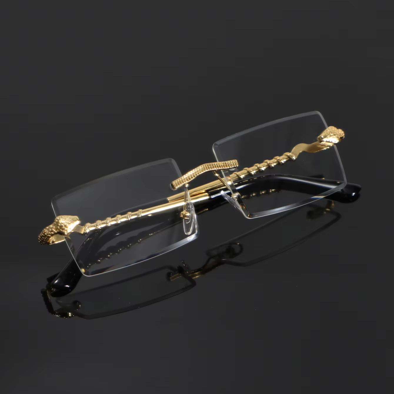 1 Pair of Men's Metal Rectangu - đánh giá và giá Men'S Fashion Non Prescription Glasses