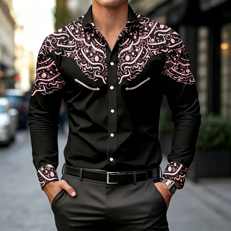Black and White Contrast Print - đánh giá và giá Mens Fashion Summer