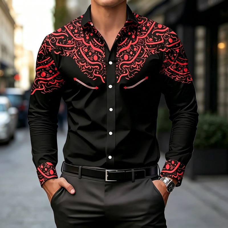 Black and White Contrast Print - đánh giá và giá Mens Fashion Summer