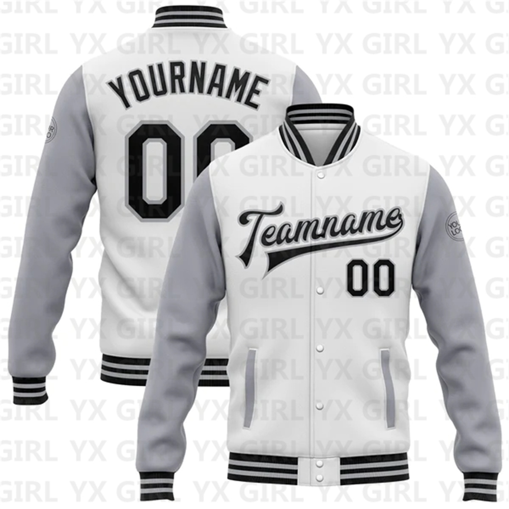 Custom White Teal Gray-Black B - đánh giá và giá Varsity Jacket Letterman