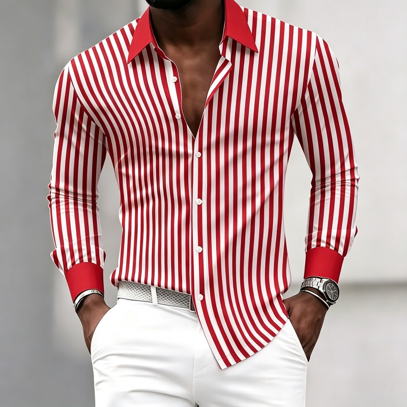 Men's long-sleeved collared sh - đánh giá và giá Mens Fashion Summer