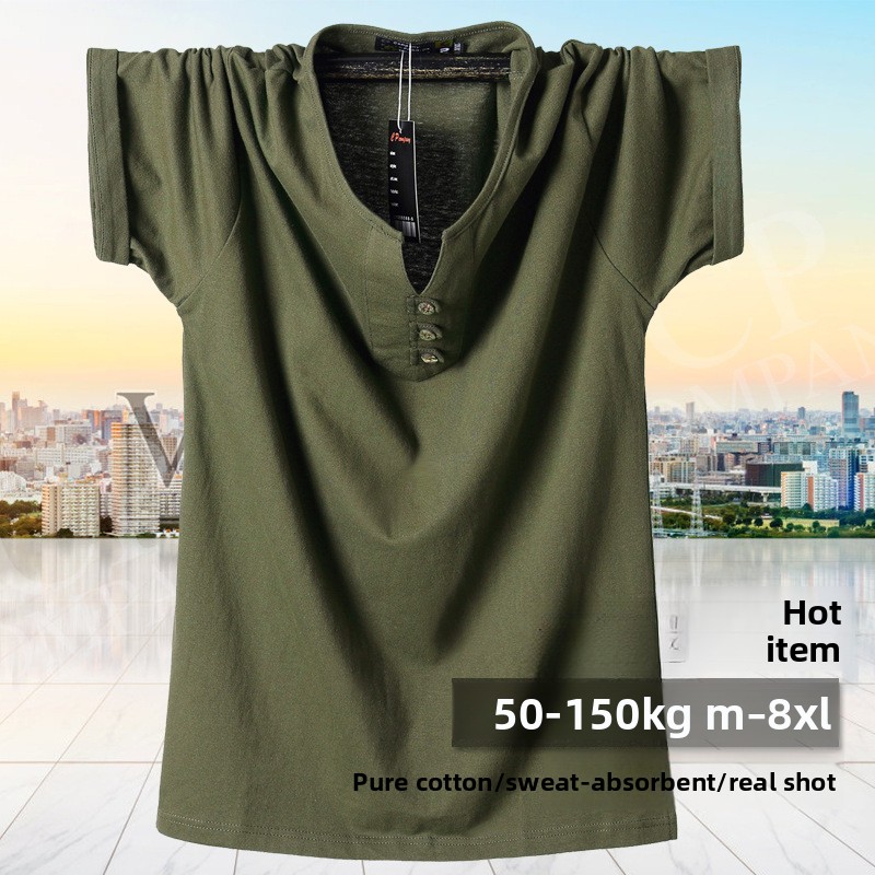 Áo thun nam QICHE cổ chữ V chấ - đánh giá và giá Men'S Fashion For Big Guys