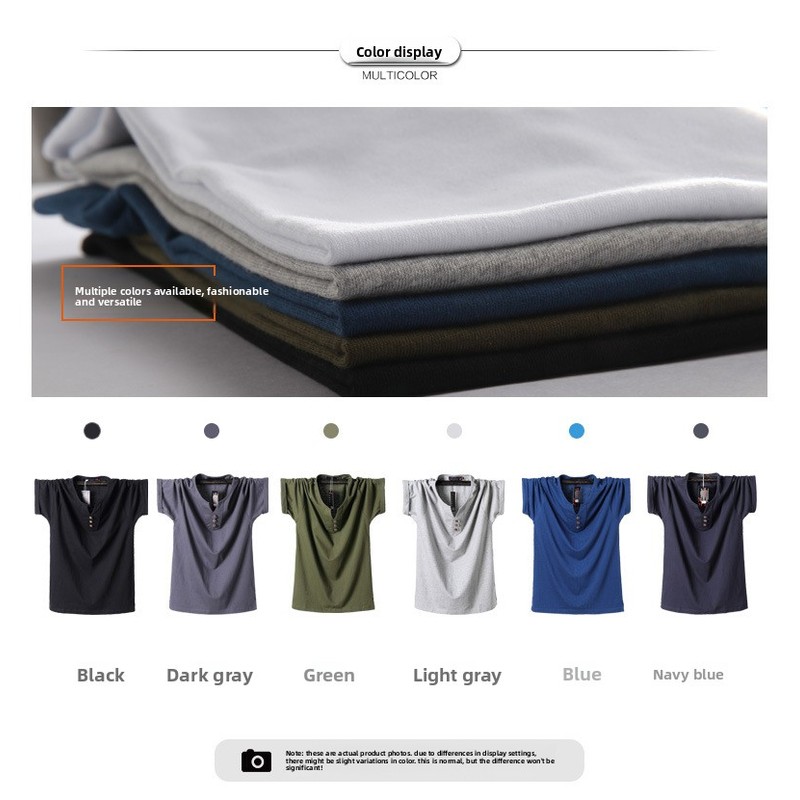 Áo thun nam QICHE cổ chữ V chấ - đánh giá và giá Men'S Fashion For Big Guys