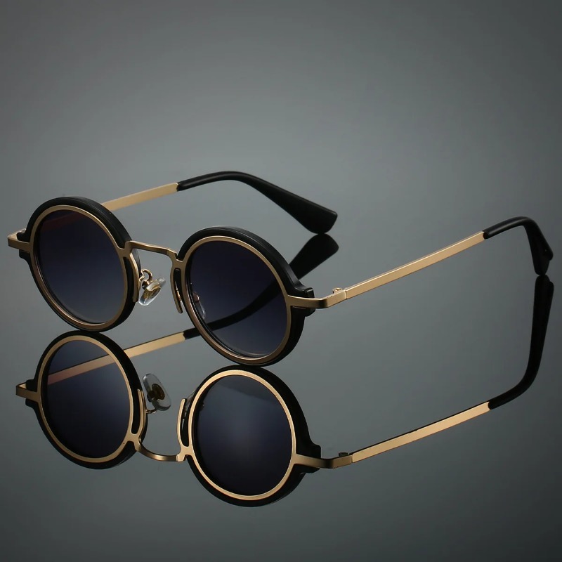 New Retro Metal Round Frame Su - đánh giá và giá Men'S Fashion Round Glasses