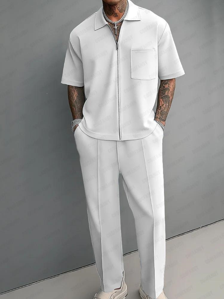 Men 2 Piece Outfits Half Zip P - đánh giá và giá Mens Fashion Zip Up